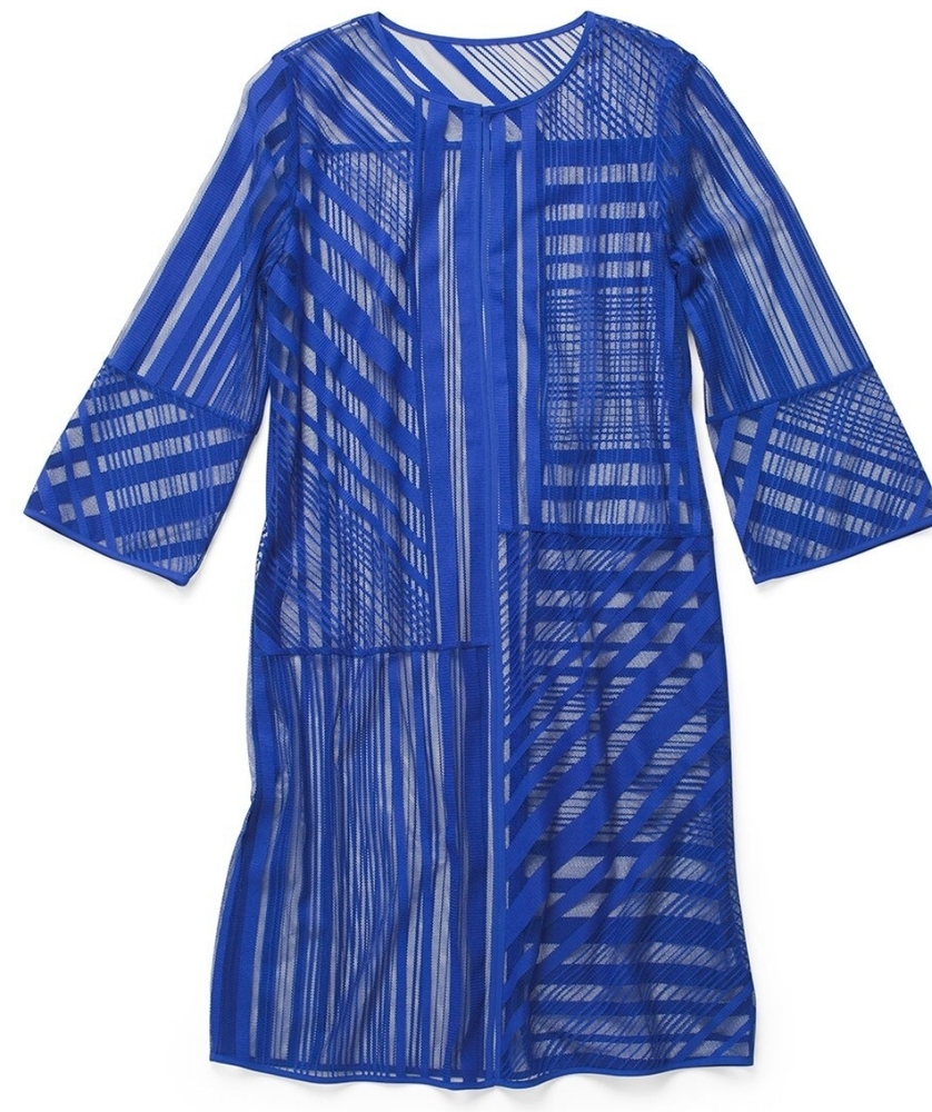 NWT, Chicos Travelers Lace Stripe Jacket Sz 3 - Picture 3 of 4